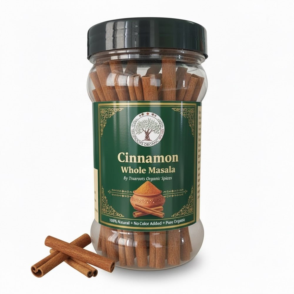 Trueroots Organic Spices 100% Pure Natural Cinnamon (Dalchini) Whole Masala 80g - Trueroots Organic spices
