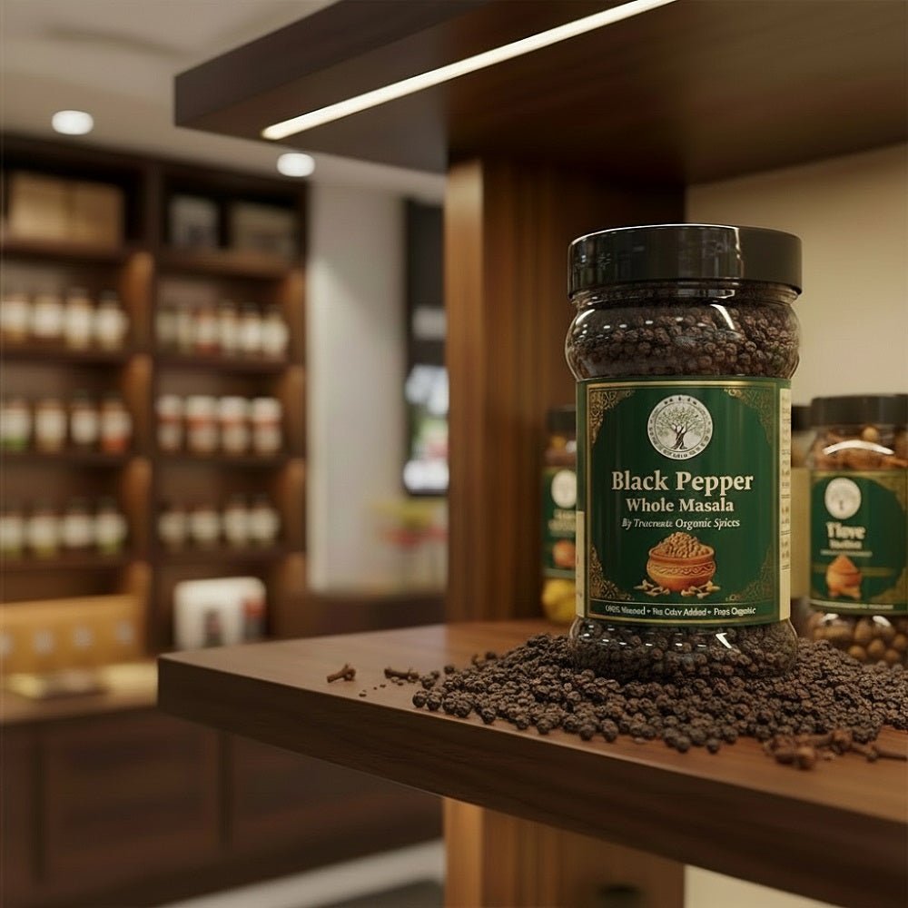Trueroots Organic Spices 100% Pure Natural Black Pepper (Kali Mirch) Whole Masala - Trueroots Organic spices