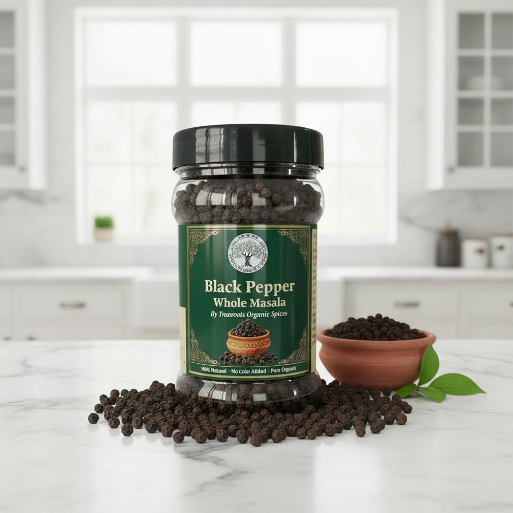 Trueroots Organic Spices 100% Pure Natural Black Pepper (Kali Mirch) Whole Masala - Trueroots Organic spices