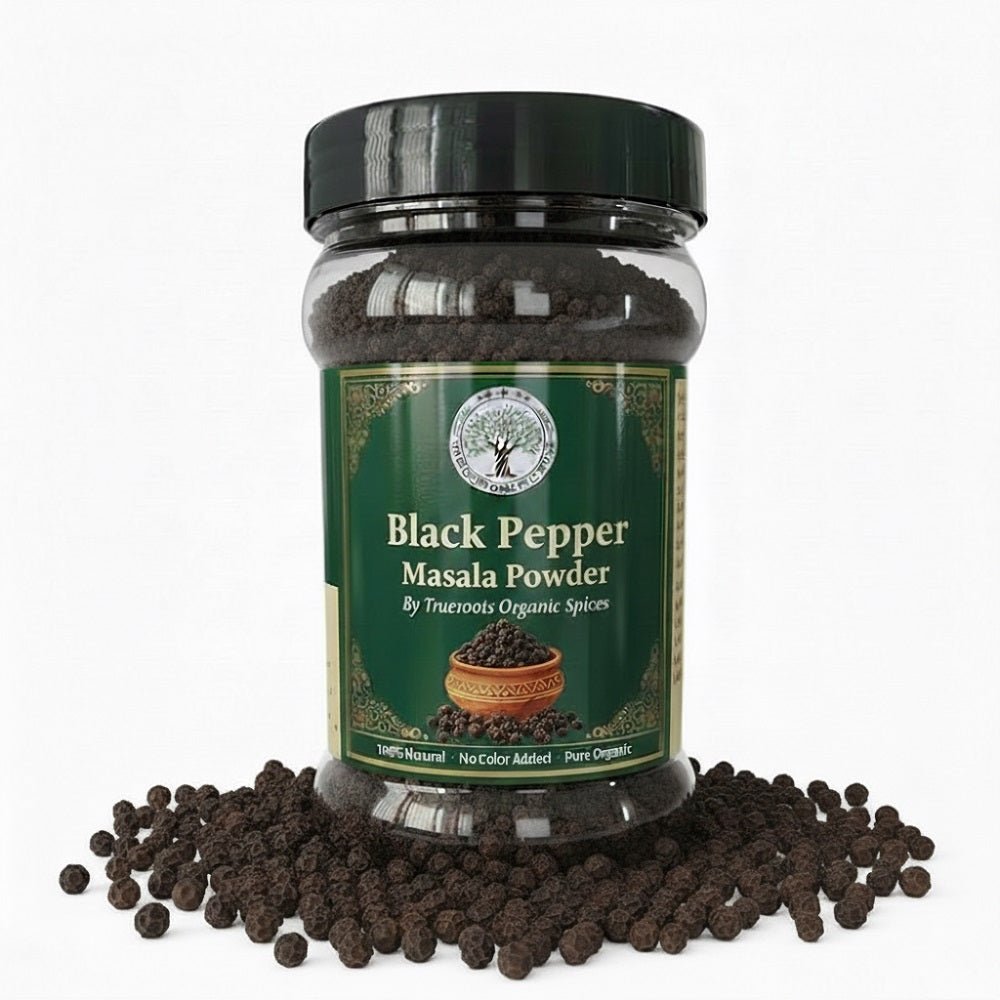 Trueroots Organic Spices 100% Pure Natural Black Pepper (Kali Mirch) Masala Powder - Trueroots Organic spices