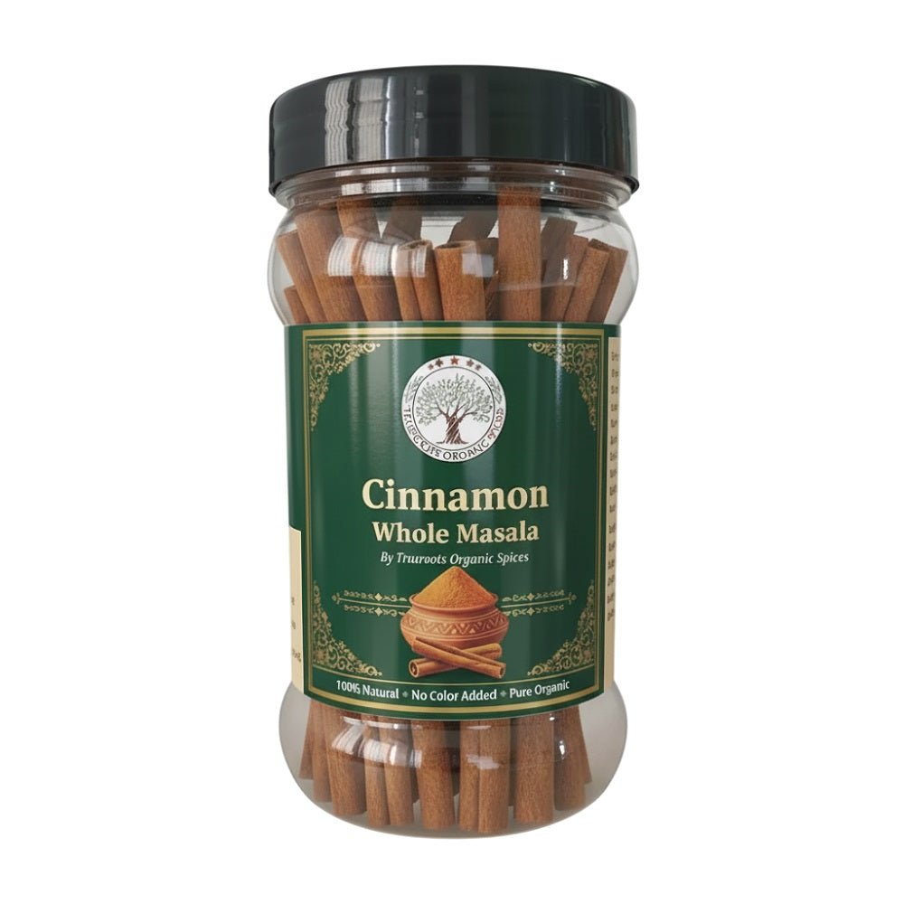 Trueroots Organic Spices 100% Pure Natural Cinnamon (Dalchini) Whole Masala 80g - Trueroots Organic spices