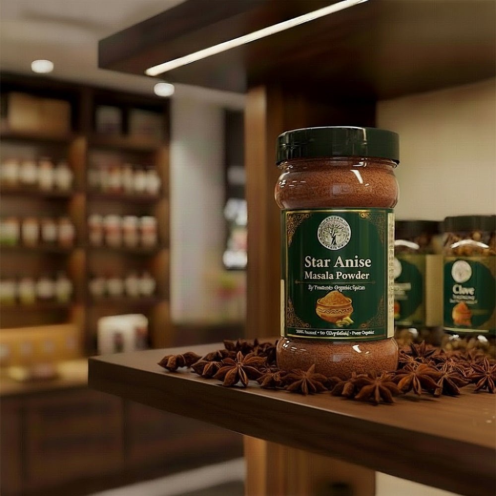 Trueroots Organic Spices 100% Pure Natural Star Anise (Chakri Phool) Masala Powder - Trueroots Organic spices